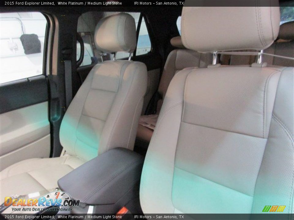 2015 Ford Explorer Limited White Platinum / Medium Light Stone Photo #9
