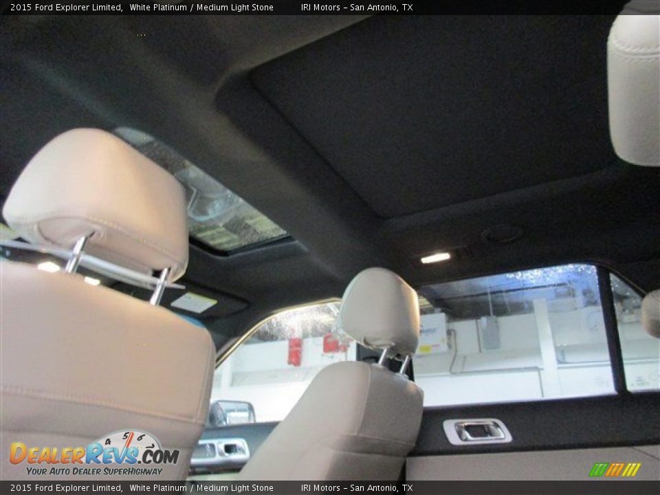 2015 Ford Explorer Limited White Platinum / Medium Light Stone Photo #12