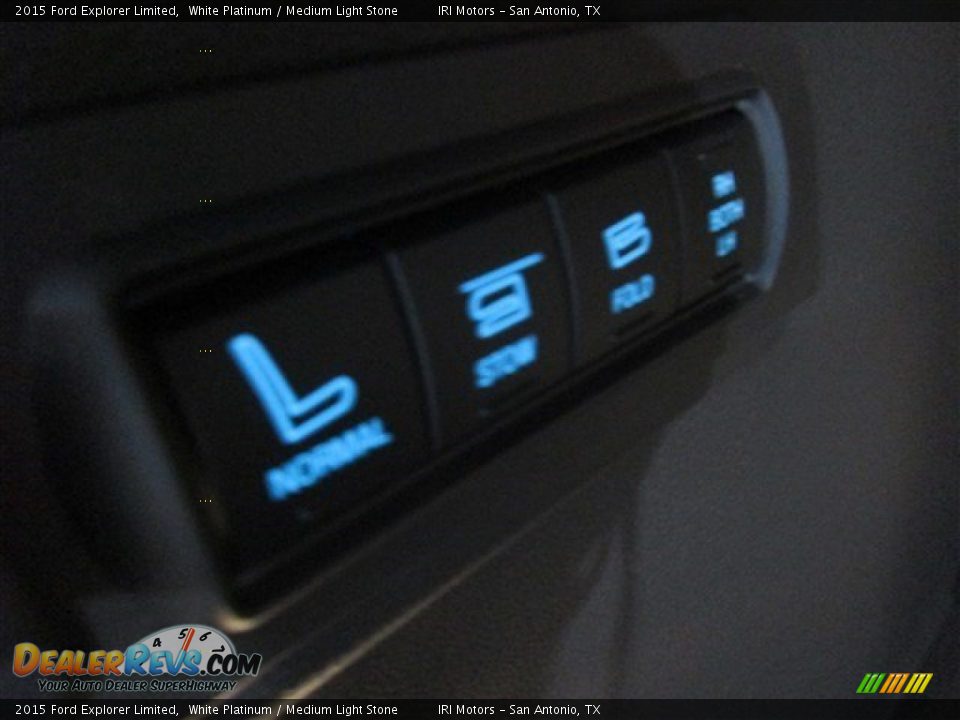 2015 Ford Explorer Limited White Platinum / Medium Light Stone Photo #14