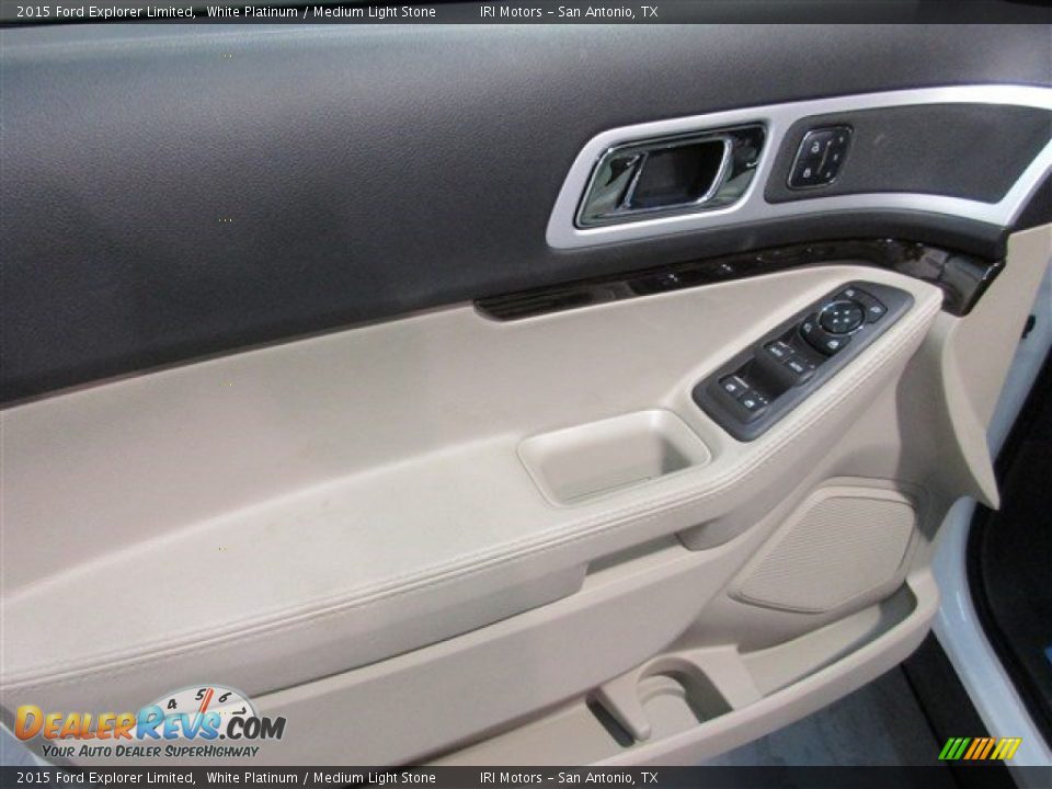 2015 Ford Explorer Limited White Platinum / Medium Light Stone Photo #16