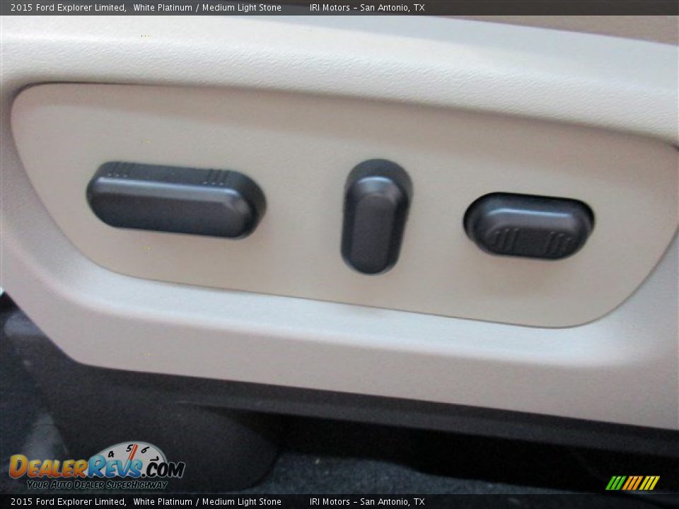 2015 Ford Explorer Limited White Platinum / Medium Light Stone Photo #17