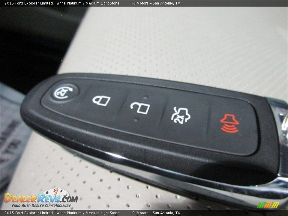 2015 Ford Explorer Limited White Platinum / Medium Light Stone Photo #22