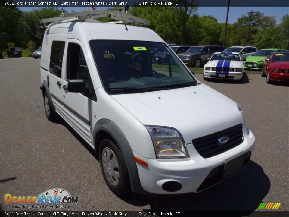 2011 Ford Transit Connect XLT Cargo Van Frozen White / Dark Grey Photo #1