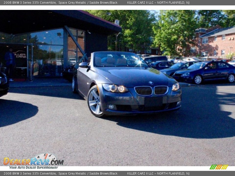 2008 BMW 3 Series 335i Convertible Space Grey Metallic / Saddle Brown/Black Photo #1