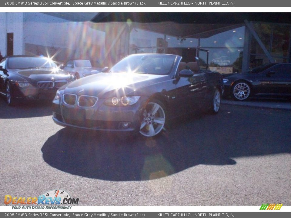 2008 BMW 3 Series 335i Convertible Space Grey Metallic / Saddle Brown/Black Photo #3