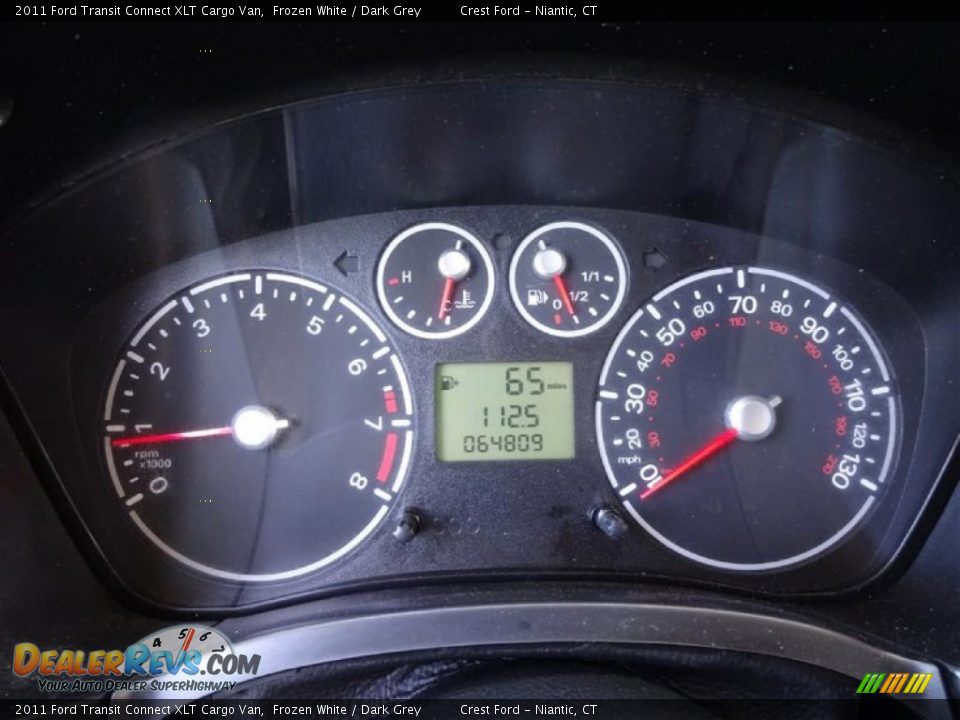 2011 Ford Transit Connect XLT Cargo Van Frozen White / Dark Grey Photo #13