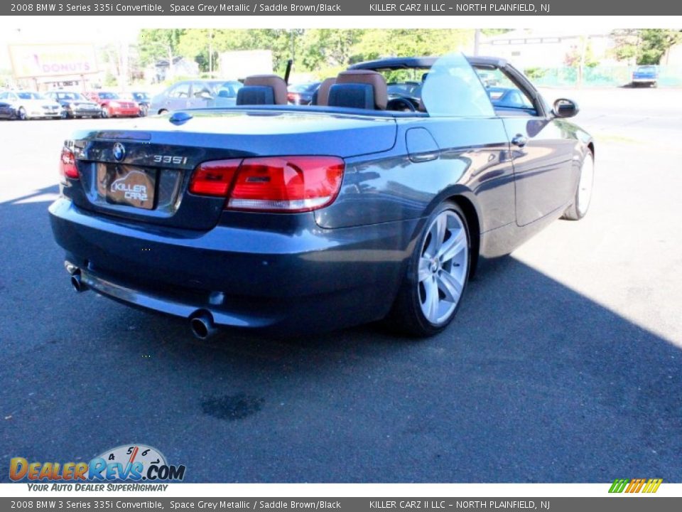 2008 BMW 3 Series 335i Convertible Space Grey Metallic / Saddle Brown/Black Photo #6