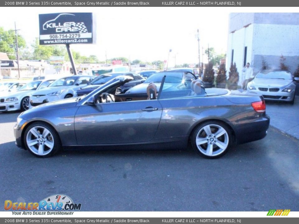 2008 BMW 3 Series 335i Convertible Space Grey Metallic / Saddle Brown/Black Photo #8