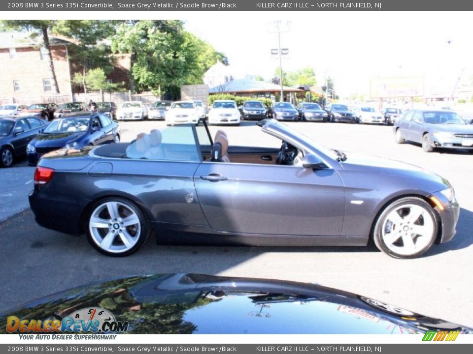 2008 BMW 3 Series 335i Convertible Space Grey Metallic / Saddle Brown/Black Photo #9