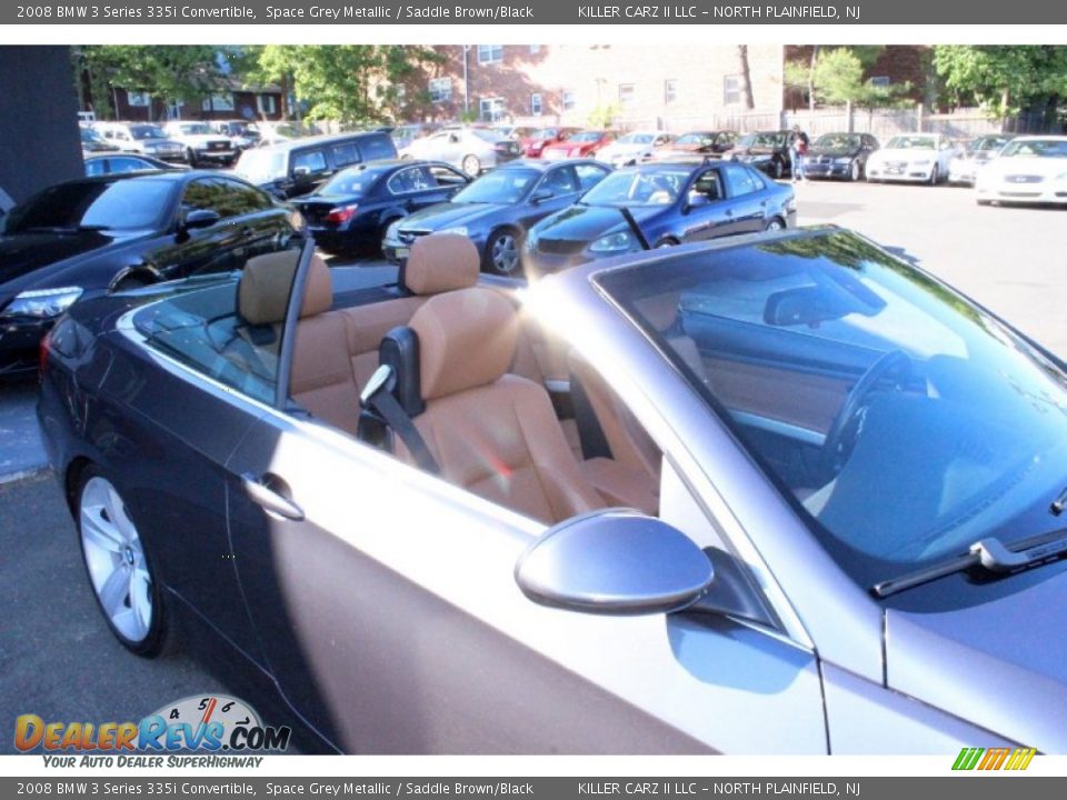 2008 BMW 3 Series 335i Convertible Space Grey Metallic / Saddle Brown/Black Photo #10