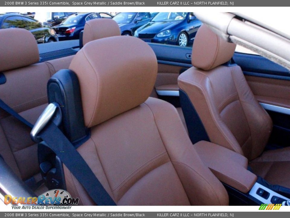 2008 BMW 3 Series 335i Convertible Space Grey Metallic / Saddle Brown/Black Photo #13