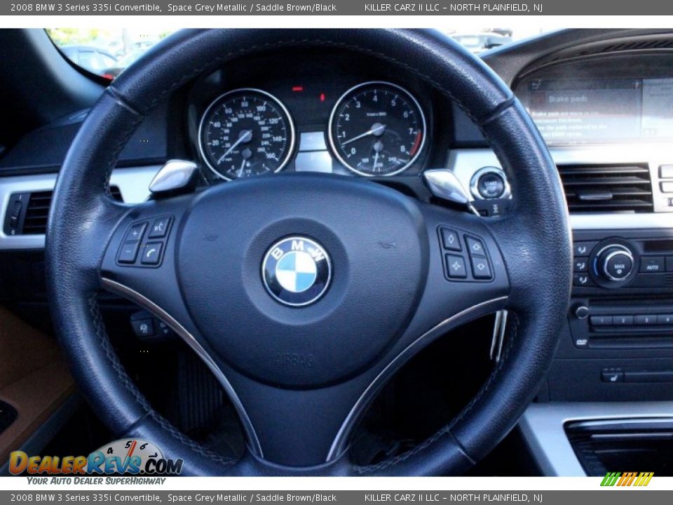 2008 BMW 3 Series 335i Convertible Space Grey Metallic / Saddle Brown/Black Photo #17