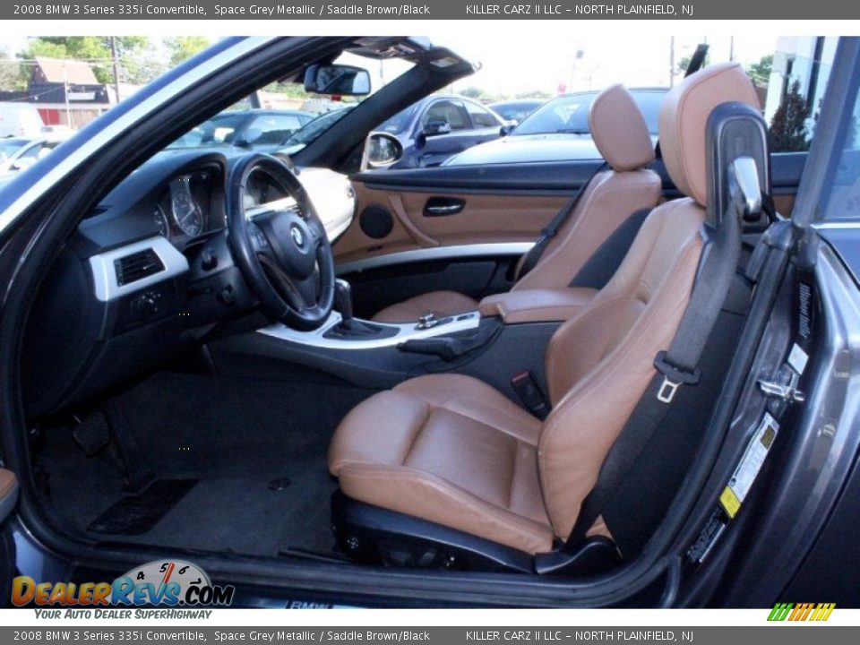 2008 BMW 3 Series 335i Convertible Space Grey Metallic / Saddle Brown/Black Photo #19