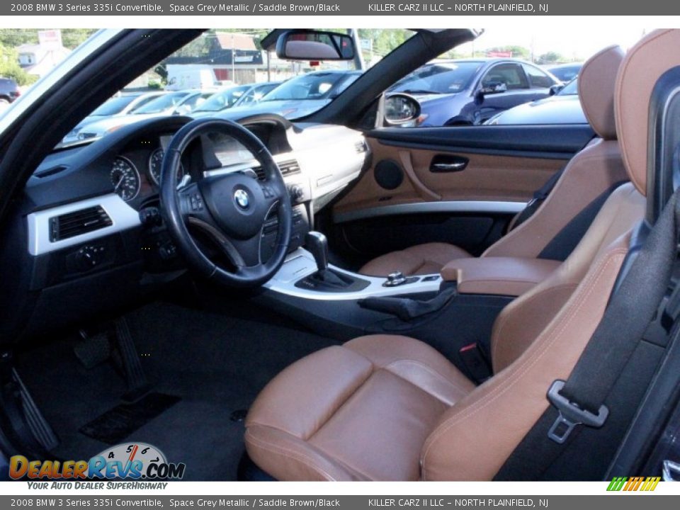 2008 BMW 3 Series 335i Convertible Space Grey Metallic / Saddle Brown/Black Photo #20