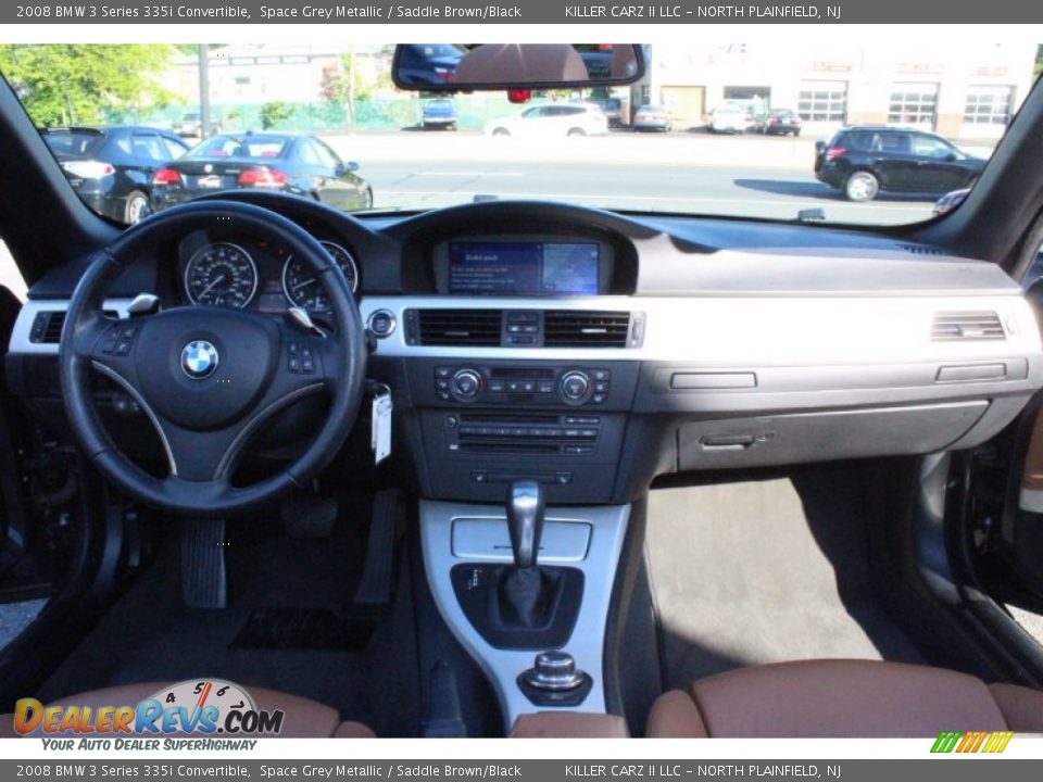 2008 BMW 3 Series 335i Convertible Space Grey Metallic / Saddle Brown/Black Photo #25