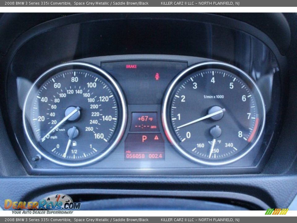 2008 BMW 3 Series 335i Convertible Space Grey Metallic / Saddle Brown/Black Photo #26