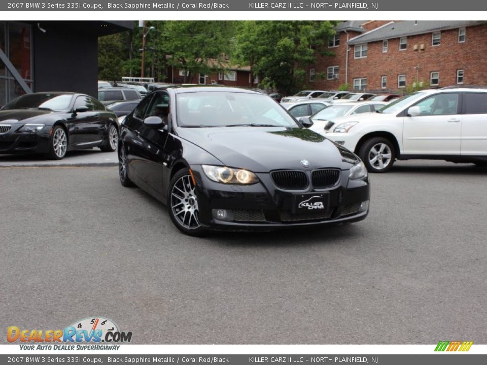 2007 BMW 3 Series 335i Coupe Black Sapphire Metallic / Coral Red/Black Photo #1