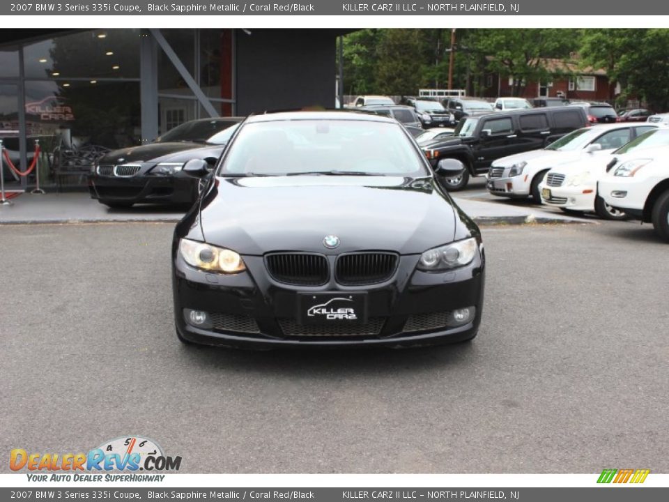 2007 BMW 3 Series 335i Coupe Black Sapphire Metallic / Coral Red/Black Photo #2