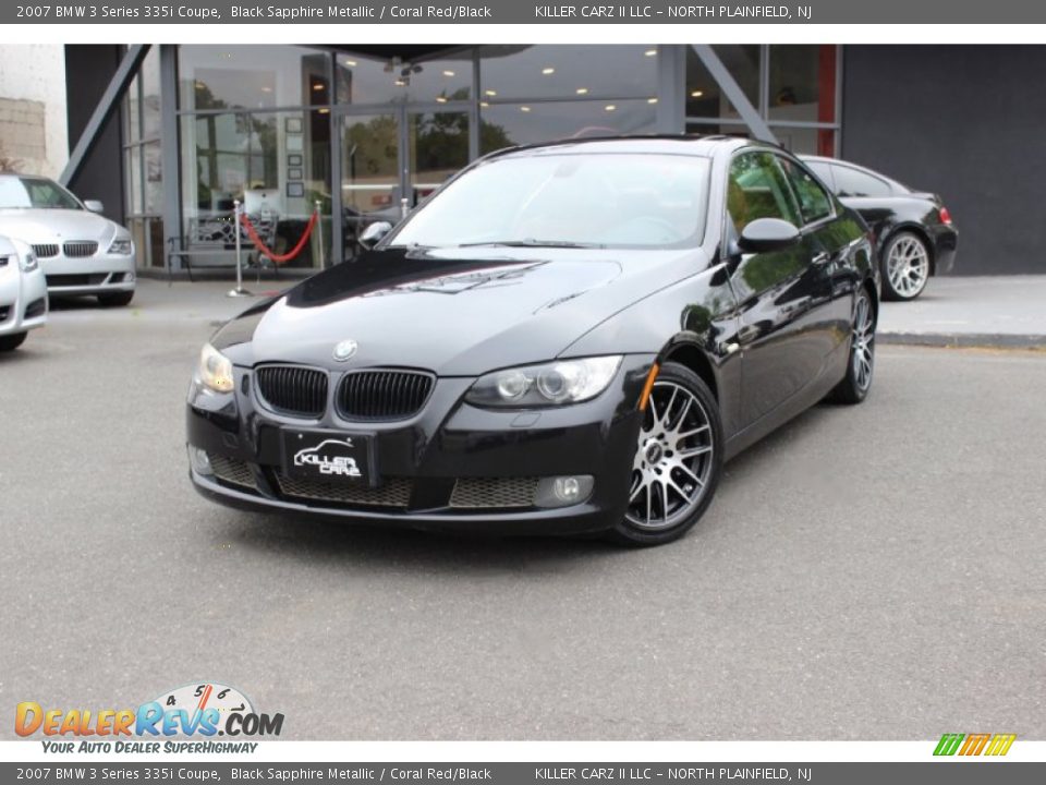 2007 BMW 3 Series 335i Coupe Black Sapphire Metallic / Coral Red/Black Photo #3