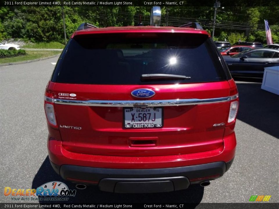 2011 Ford Explorer Limited 4WD Red Candy Metallic / Medium Light Stone Photo #6