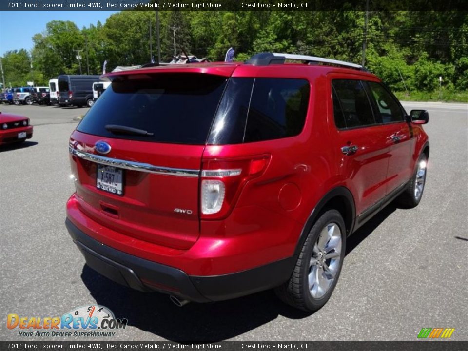 2011 Ford Explorer Limited 4WD Red Candy Metallic / Medium Light Stone Photo #7