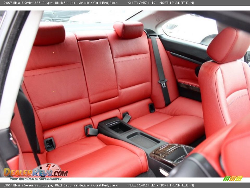 2007 BMW 3 Series 335i Coupe Black Sapphire Metallic / Coral Red/Black Photo #9