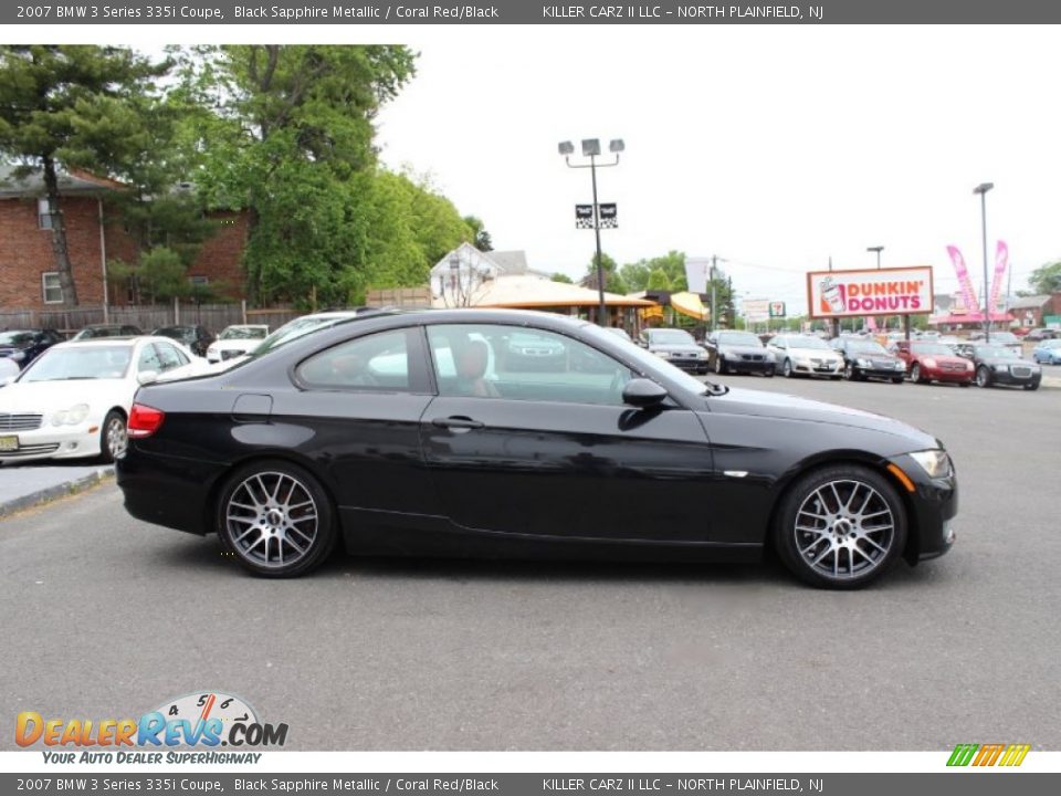 2007 BMW 3 Series 335i Coupe Black Sapphire Metallic / Coral Red/Black Photo #10