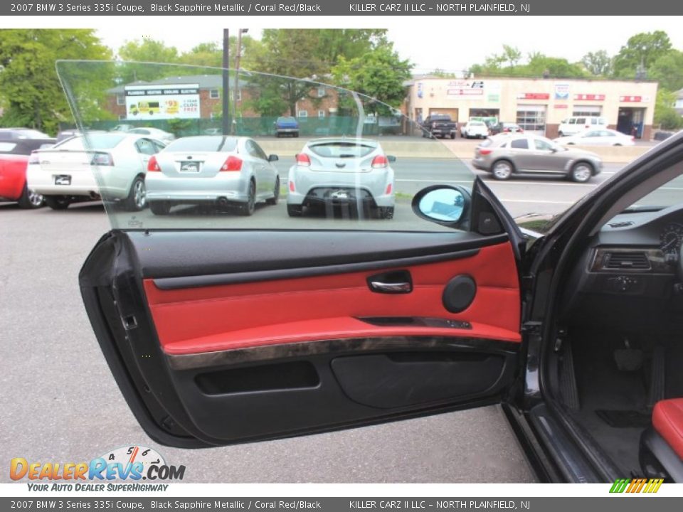 2007 BMW 3 Series 335i Coupe Black Sapphire Metallic / Coral Red/Black Photo #11