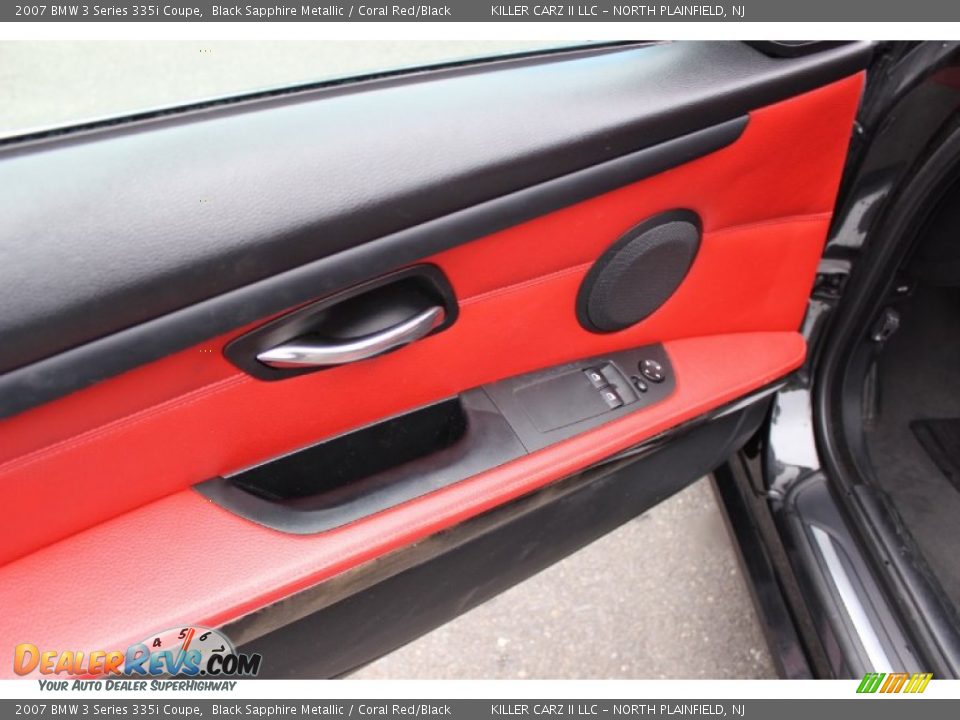 2007 BMW 3 Series 335i Coupe Black Sapphire Metallic / Coral Red/Black Photo #12