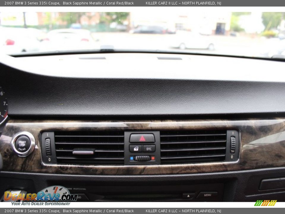 2007 BMW 3 Series 335i Coupe Black Sapphire Metallic / Coral Red/Black Photo #17