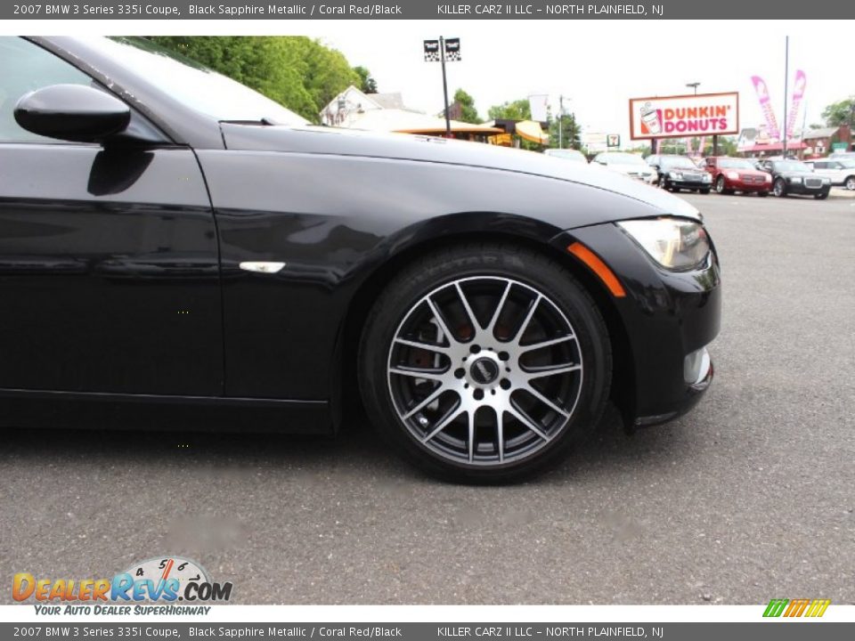 2007 BMW 3 Series 335i Coupe Black Sapphire Metallic / Coral Red/Black Photo #25