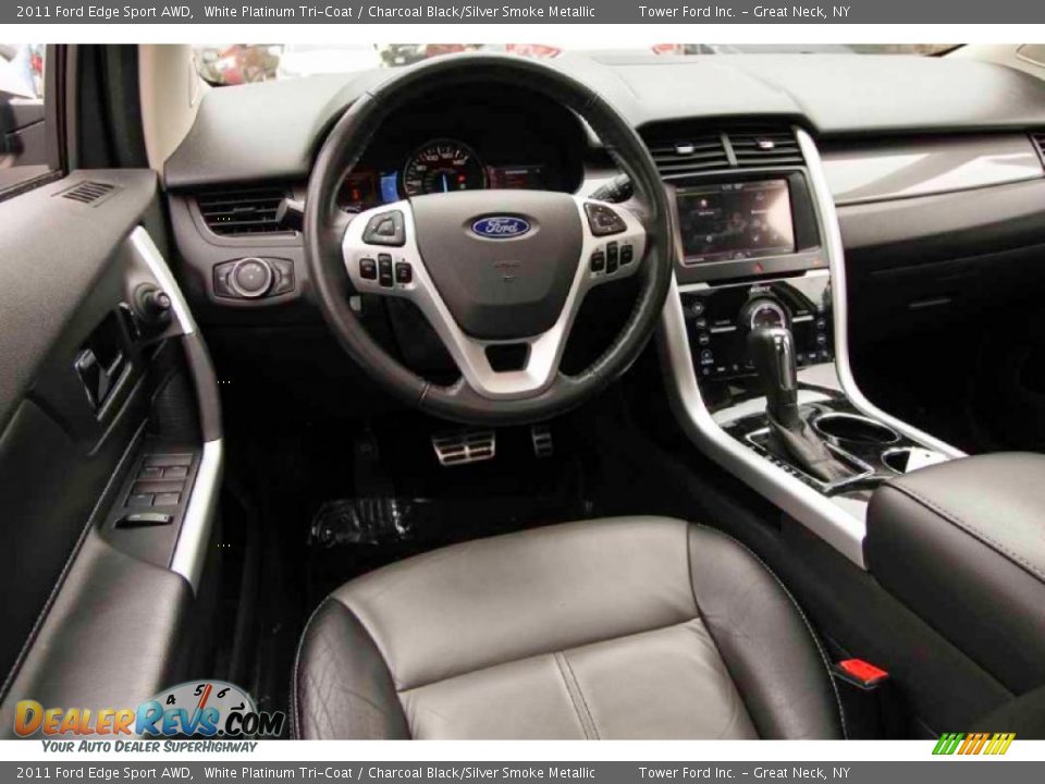 2011 Ford Edge Sport AWD White Platinum Tri-Coat / Charcoal Black/Silver Smoke Metallic Photo #16