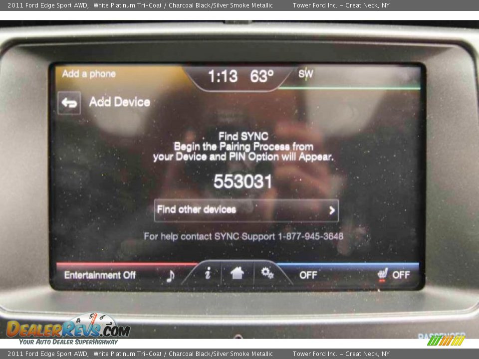 2011 Ford Edge Sport AWD White Platinum Tri-Coat / Charcoal Black/Silver Smoke Metallic Photo #23
