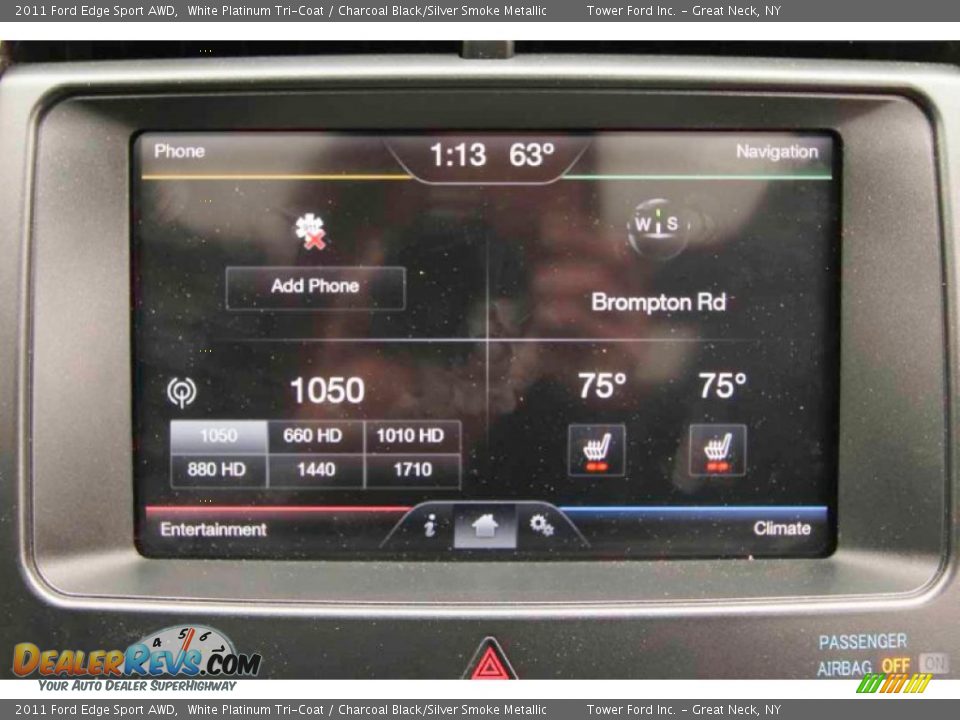 2011 Ford Edge Sport AWD White Platinum Tri-Coat / Charcoal Black/Silver Smoke Metallic Photo #24