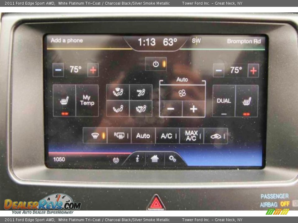2011 Ford Edge Sport AWD White Platinum Tri-Coat / Charcoal Black/Silver Smoke Metallic Photo #25