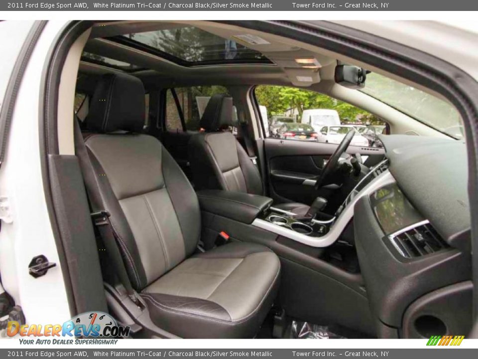 2011 Ford Edge Sport AWD White Platinum Tri-Coat / Charcoal Black/Silver Smoke Metallic Photo #34