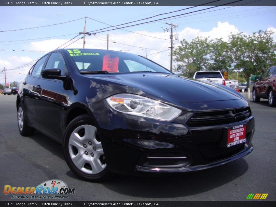 2015 Dodge Dart SE Pitch Black / Black Photo #1