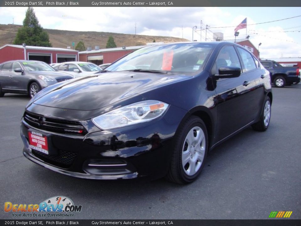 2015 Dodge Dart SE Pitch Black / Black Photo #3