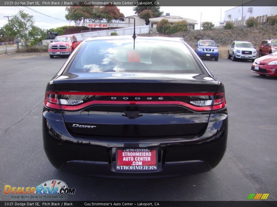 2015 Dodge Dart SE Pitch Black / Black Photo #6