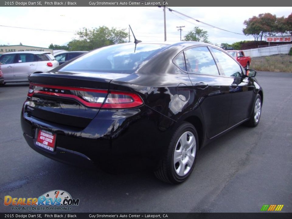 2015 Dodge Dart SE Pitch Black / Black Photo #7