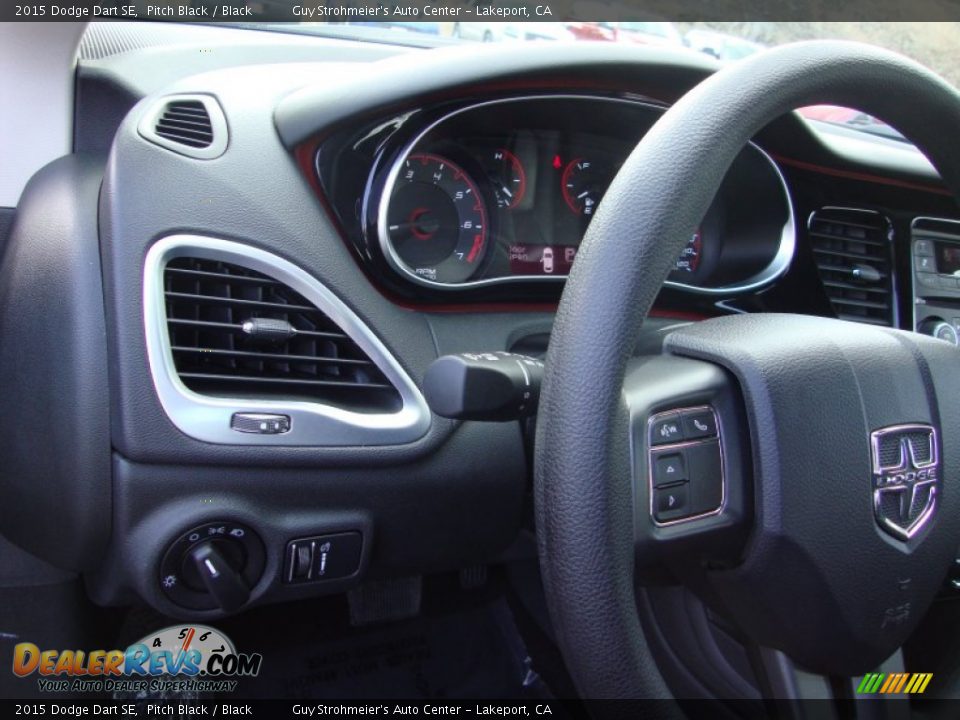 2015 Dodge Dart SE Pitch Black / Black Photo #11