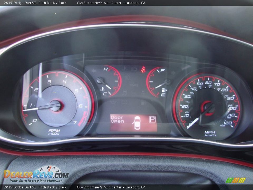 2015 Dodge Dart SE Pitch Black / Black Photo #12