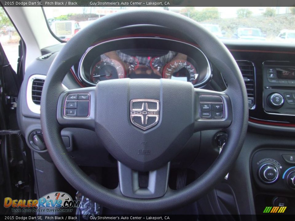 2015 Dodge Dart SE Pitch Black / Black Photo #13