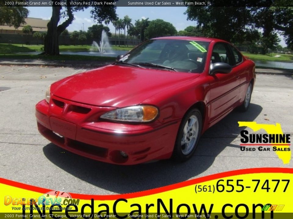 2003 Pontiac Grand Am GT Coupe Victory Red / Dark Pewter Photo #1