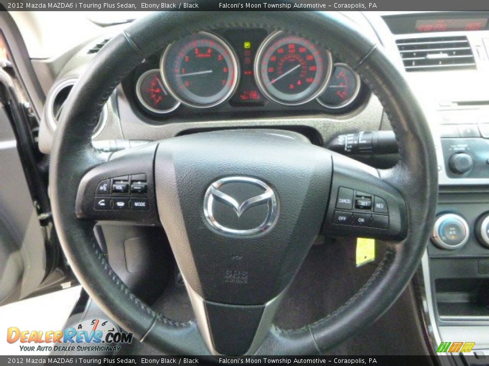 2012 Mazda MAZDA6 i Touring Plus Sedan Ebony Black / Black Photo #22