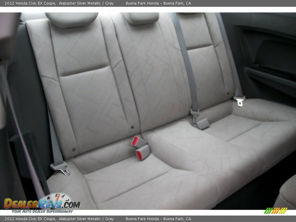 2012 Honda Civic EX Coupe Alabaster Silver Metallic / Gray Photo #19