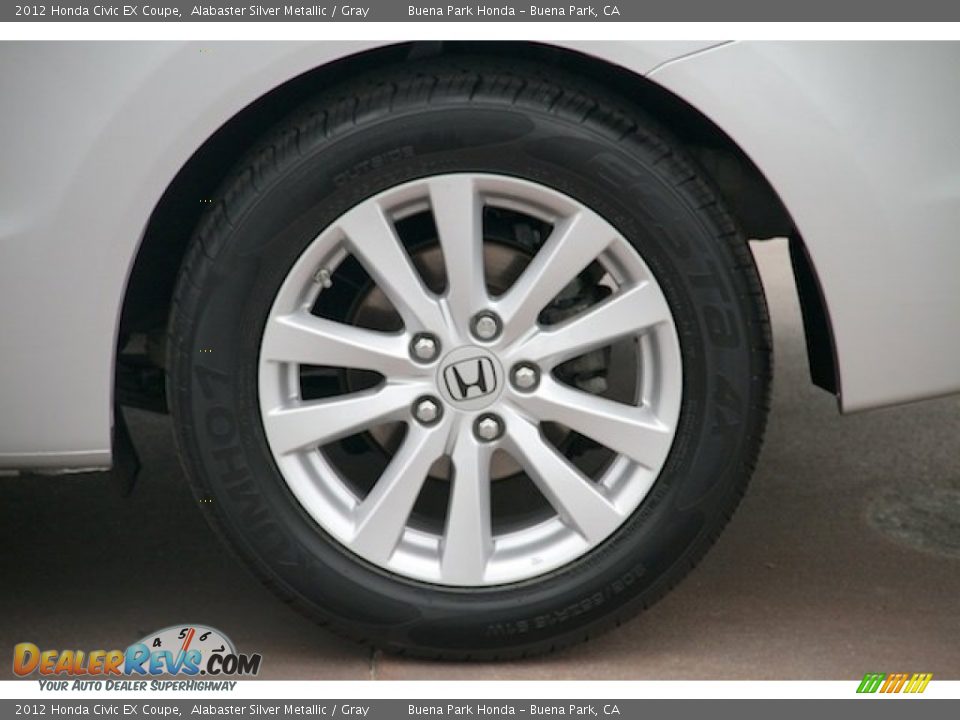 2012 Honda Civic EX Coupe Alabaster Silver Metallic / Gray Photo #27