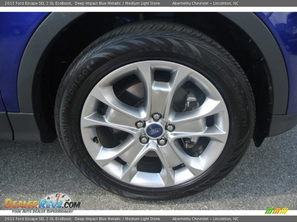 2013 Ford Escape SEL 2.0L EcoBoost Deep Impact Blue Metallic / Medium Light Stone Photo #28
