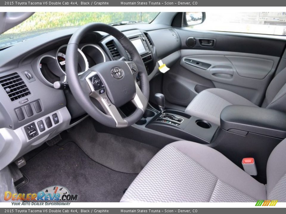 2015 Toyota Tacoma V6 Double Cab 4x4 Black / Graphite Photo #5