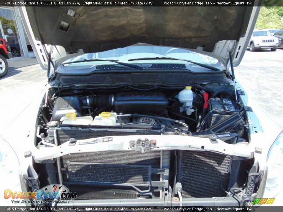 2006 Dodge Ram 1500 SLT Quad Cab 4x4 Bright Silver Metallic / Medium Slate Gray Photo #12